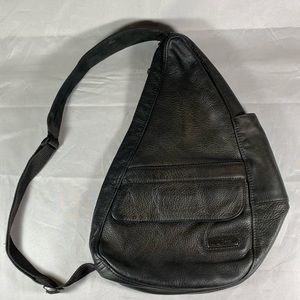 LL BEAN | Black Leather Kidney Saddlebag